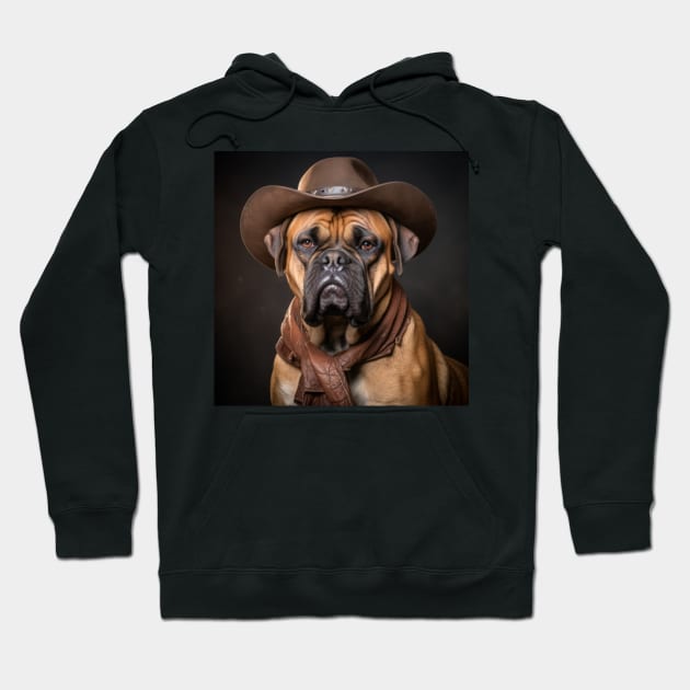 Cowboy Dog - Bullmastiff Hoodie by Merchgard